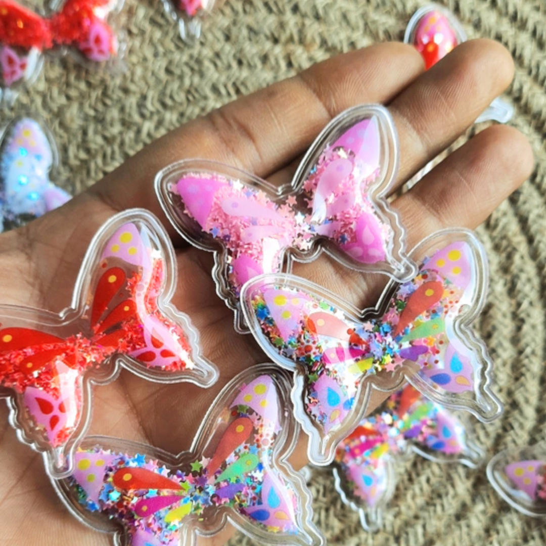 20PC Transparent Butterfly For Making Hair Accessories