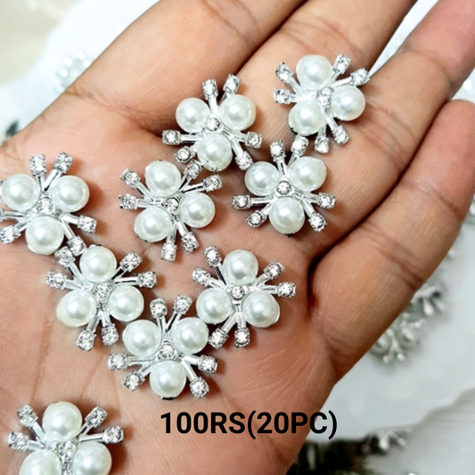 20pc Pearl Beads For Making Hair Accessories, Jewellery, Art Crafts Etc