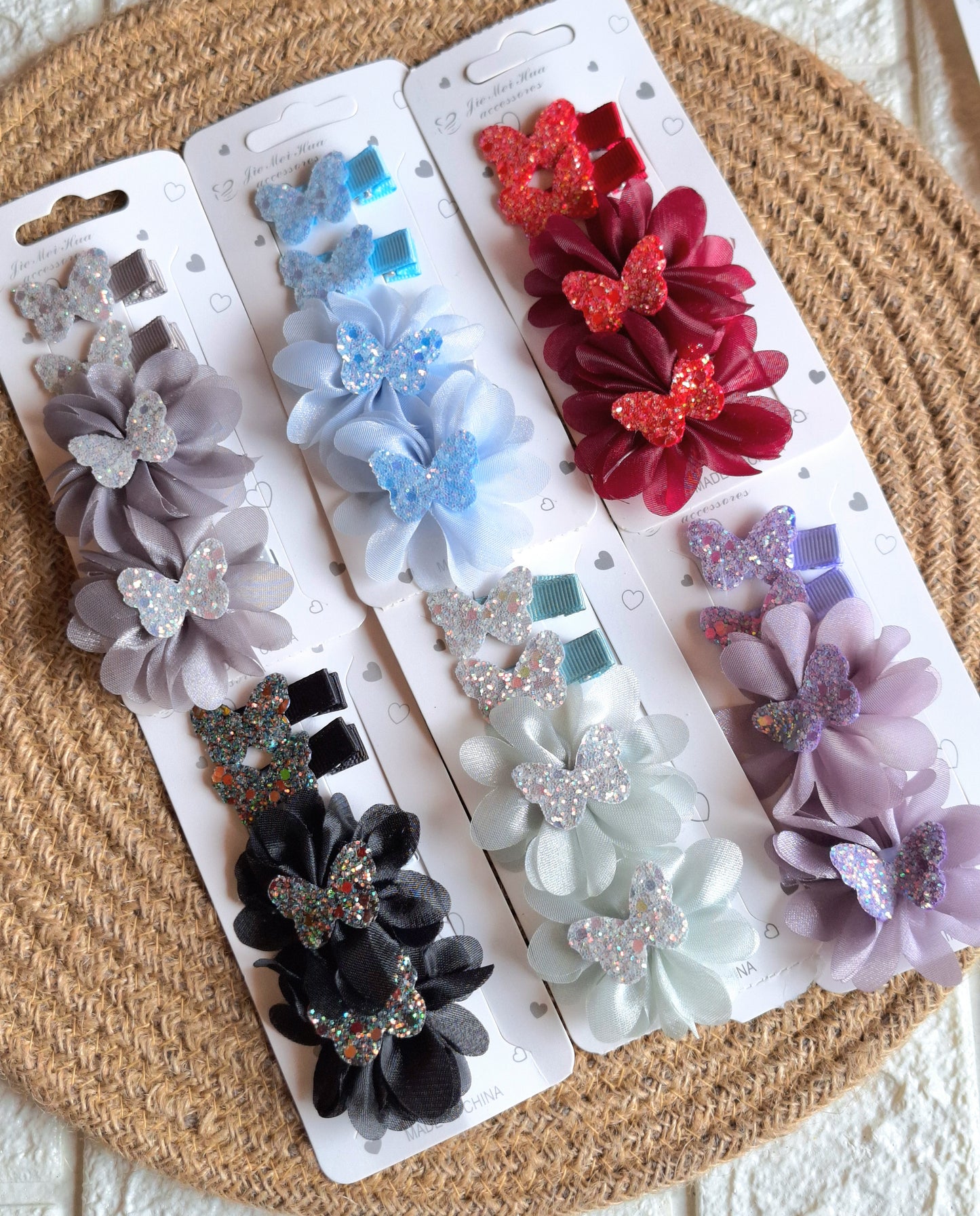 Pack Of 6 Cards Hair Pins
