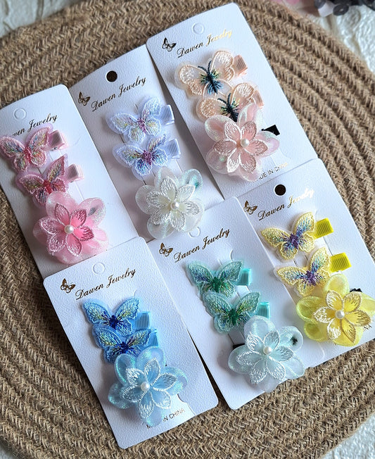 Pack Of 6 Cards Hair Pins Multicolor