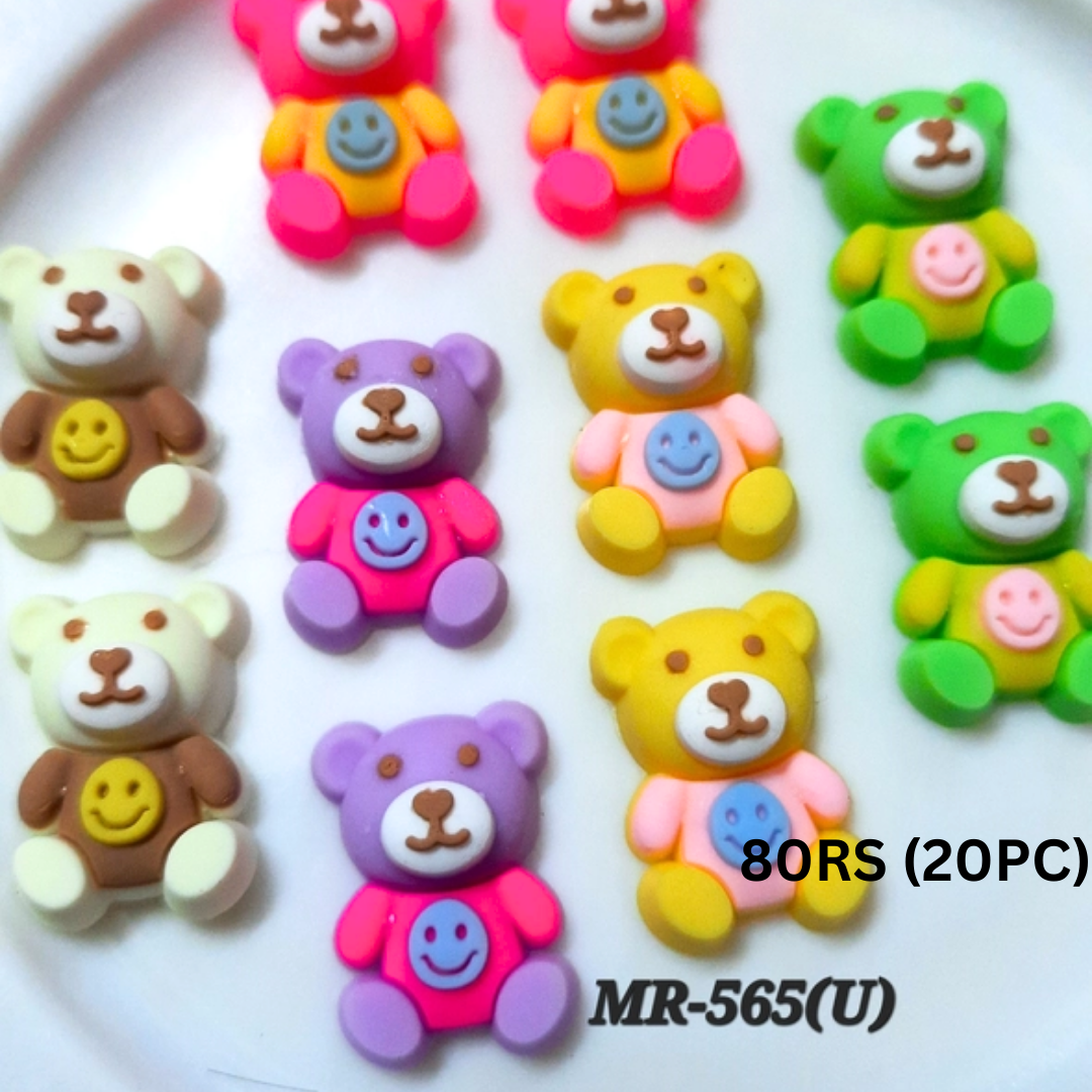 Pack Of 20pc Multicolor Mini Silicon Hair Accessories Making Material