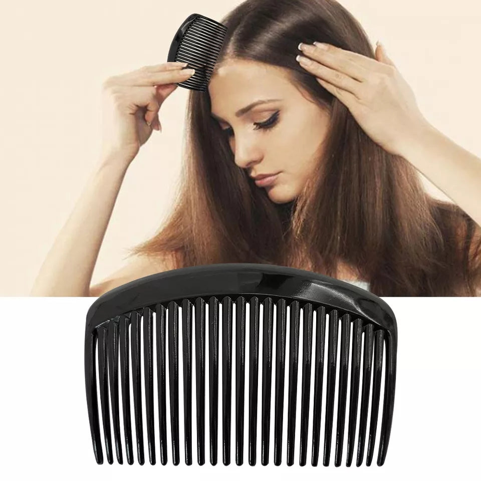 Pack of 20pc Plastic Hair Comb Clips Women's Girls, Black Color