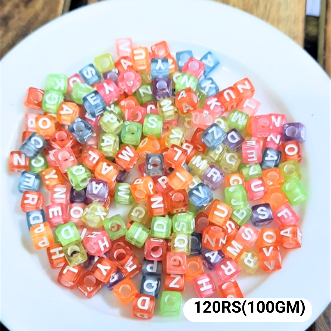 100 Grams Beads For Making Hair Accessories, Jewellery Crafts Items