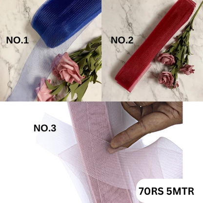 Multicolor 4.5cm width 5 meter length non glitter plain ribbon for DIY hair accessories