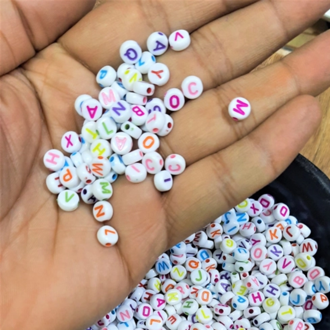 100 Grams Beads For Making Hair Accessories, Jewellery Crafts Items