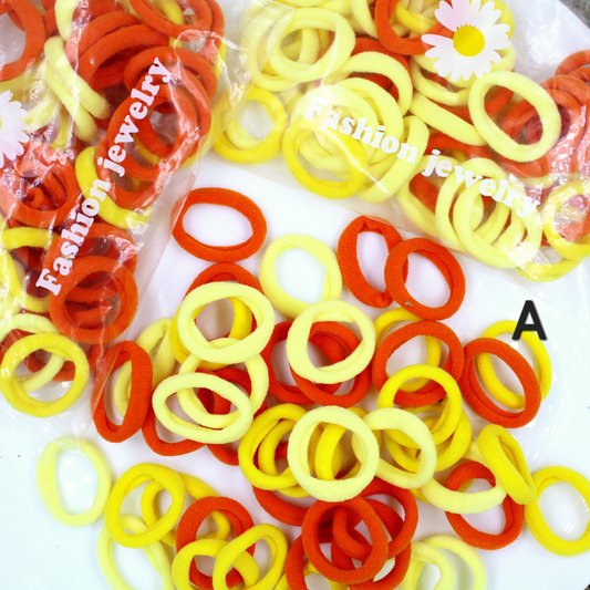 Mini Rubber Bands Multi Color For Kids Girls (50pc)