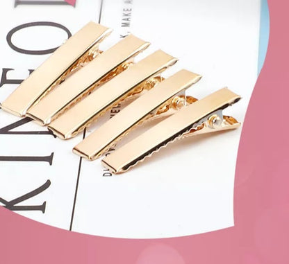 Golden Color 4.5cm (45mm) Alligator Hair Pins For Making Hair Bows Clips