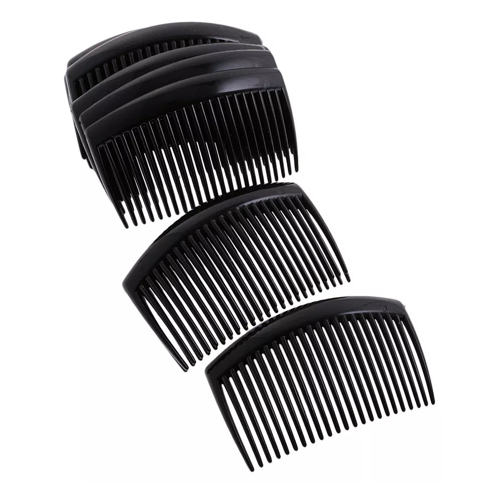 Pack of 20pc Plastic Hair Comb Clips Women's Girls, Black Color