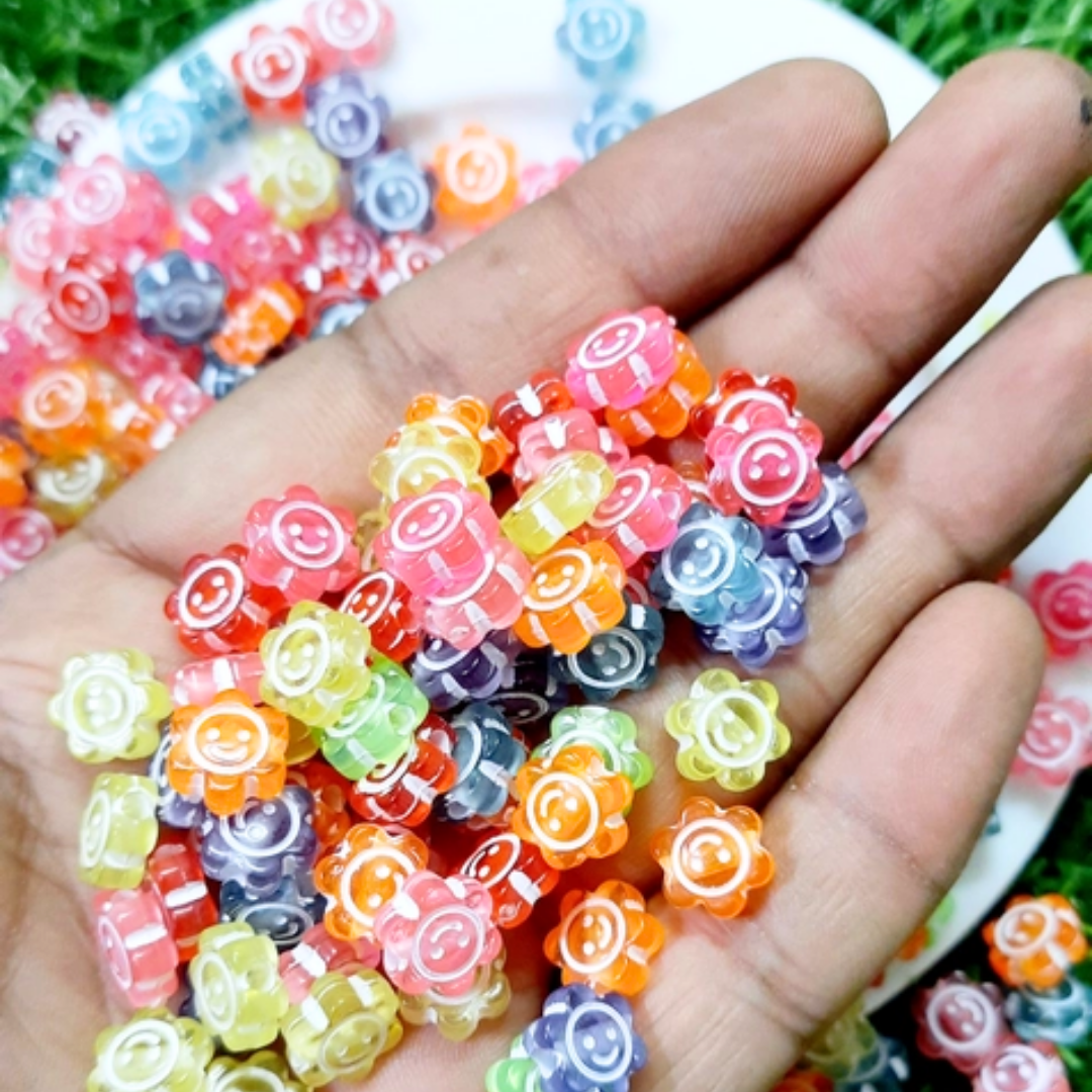 100 Grams Beads For Making Hair Accessories, Jewellery Crafts Items