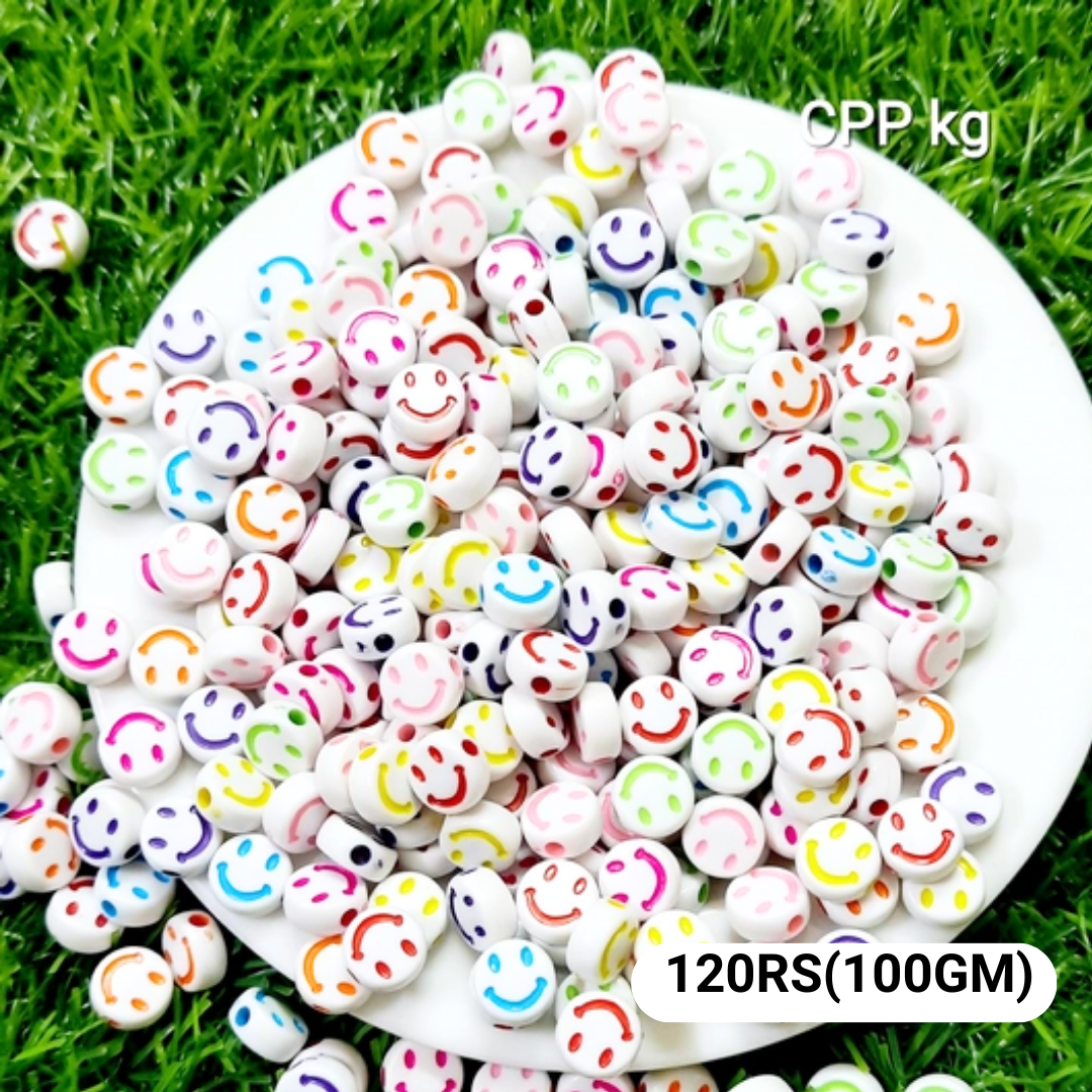 100 Grams Beads For Making Hair Accessories, Jewellery Crafts Items