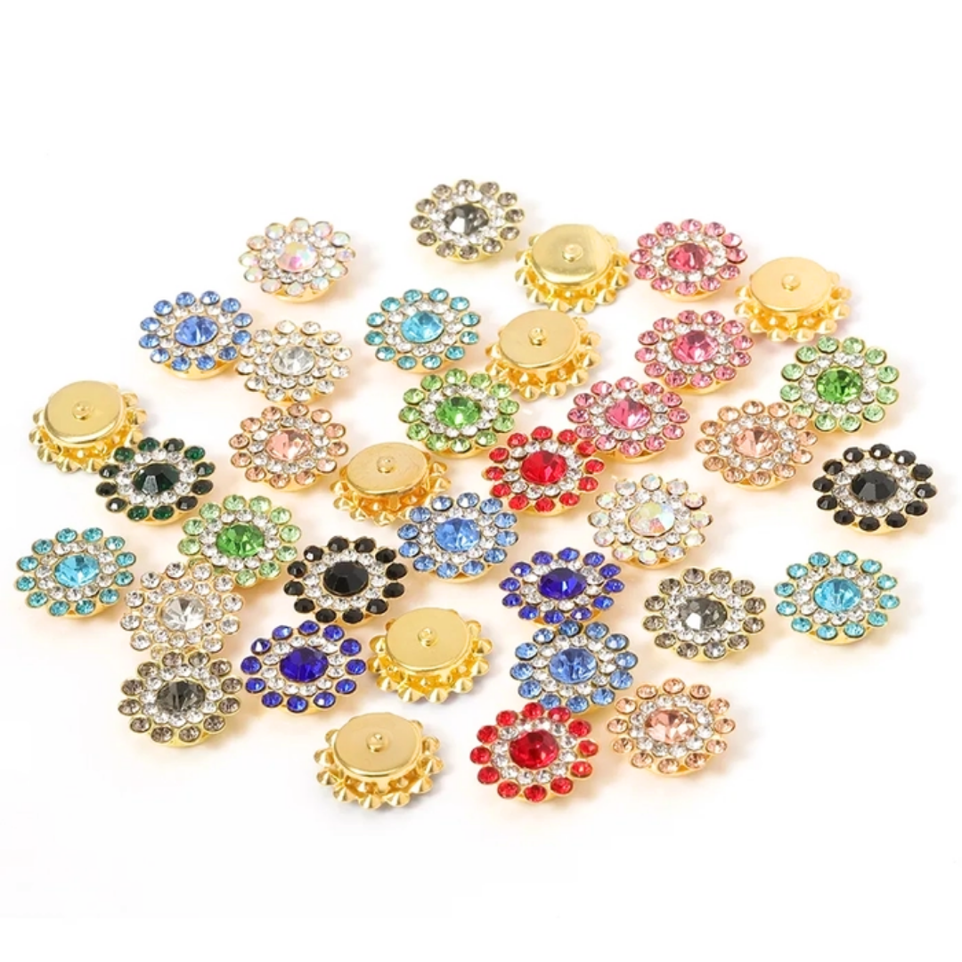 Multi Colour Rhinestone Beads Zarkan Crystal Stones for Jewellery Making, Dress Decoration, Crafts & Embroidery Works