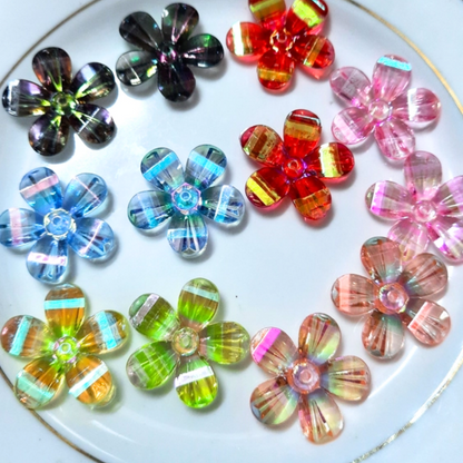 Pack Of 12pc Multicolor Acrylic Hair Accessories Making Material