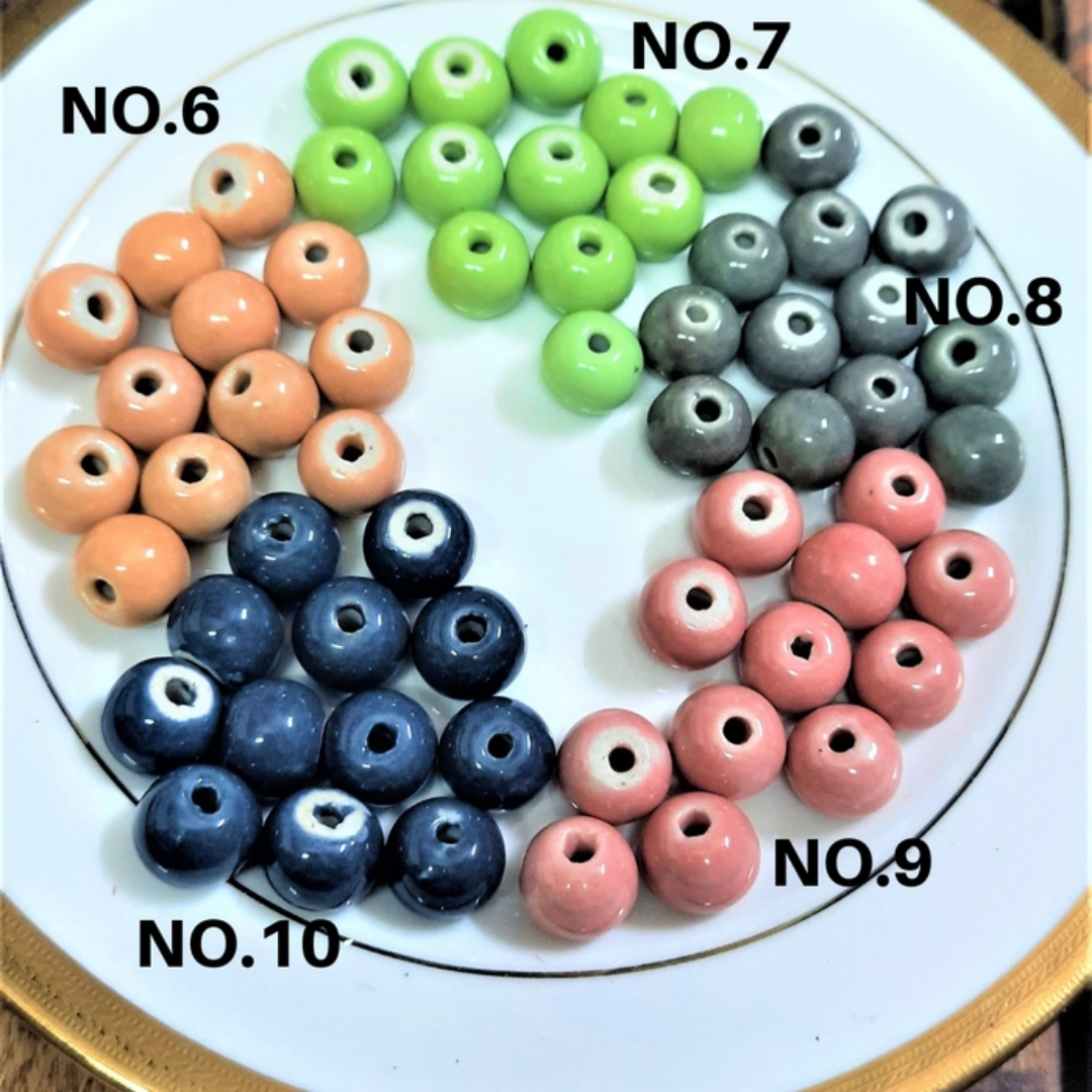 6pc Glass Beads For Making Hair Accessories, Jewellery & much more.. (BEADS-018)