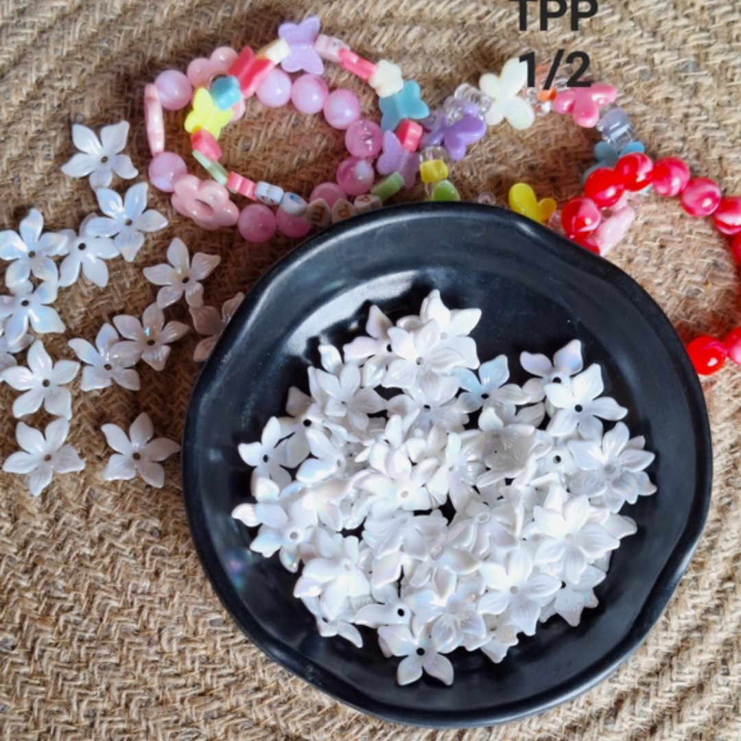 100 Grams Beads Flower glossy