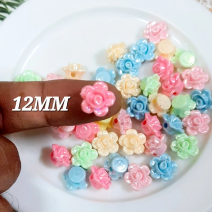 100gm Plastic Beads Multicolor For Making Hair Accessories, Jewellery, Art & Crafts